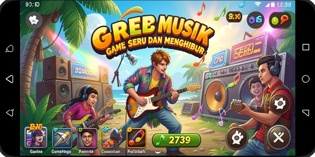 Screenshot gameplay 2739 menunjukkan momen seru dalam bermain musik.