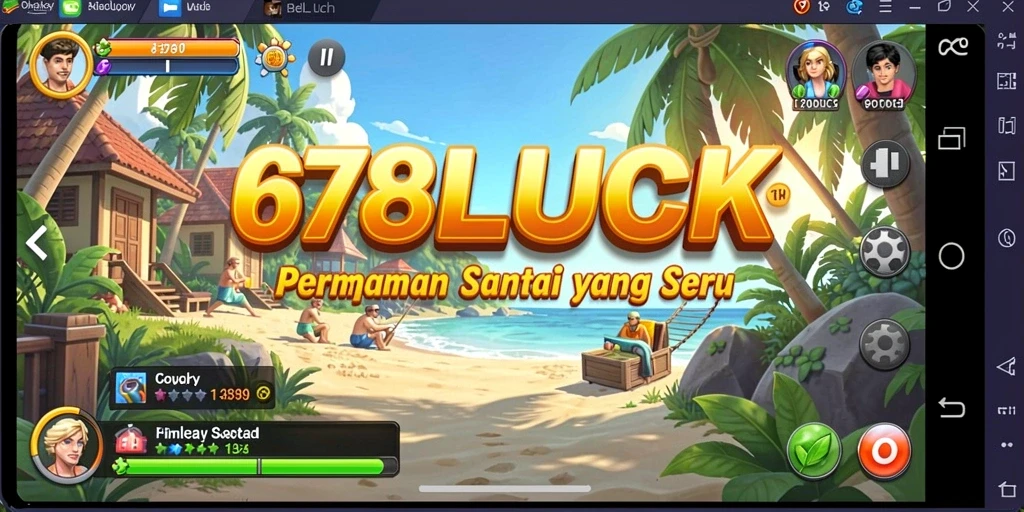 Tampilan gameplay 678LUCK yang menarik dengan elemen santai.