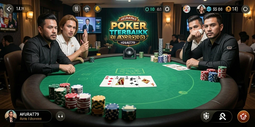 Screenshot gameplay AKURAT79 menunjukkan serunya bermain poker online.