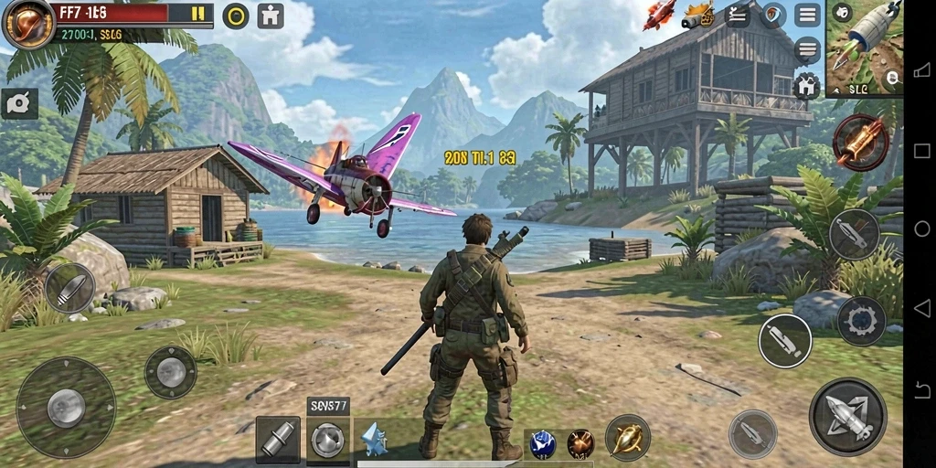 Tampilan unik dan mendebarkan dari gameplay SLG F7F7.