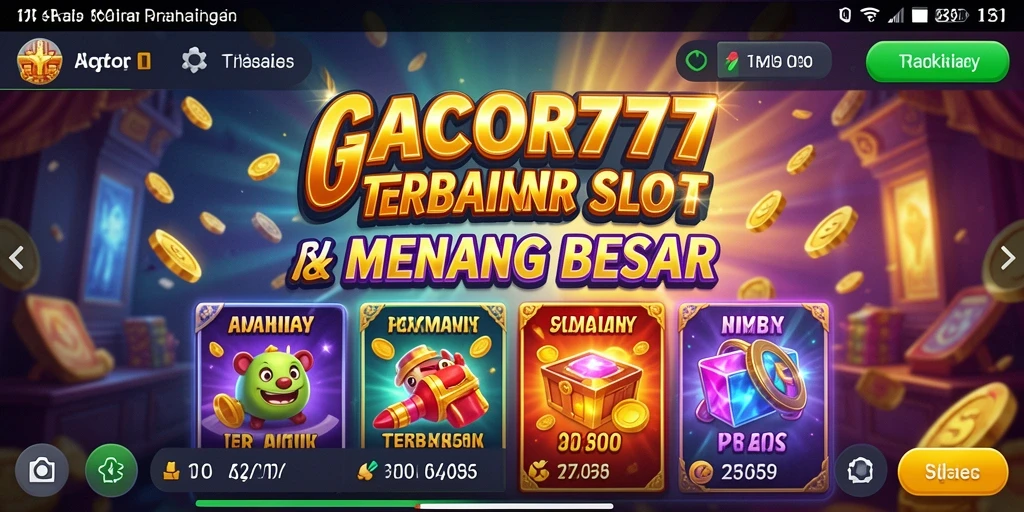Screenshot gameplay GACOR777 yang menampilkan momen menang besar.