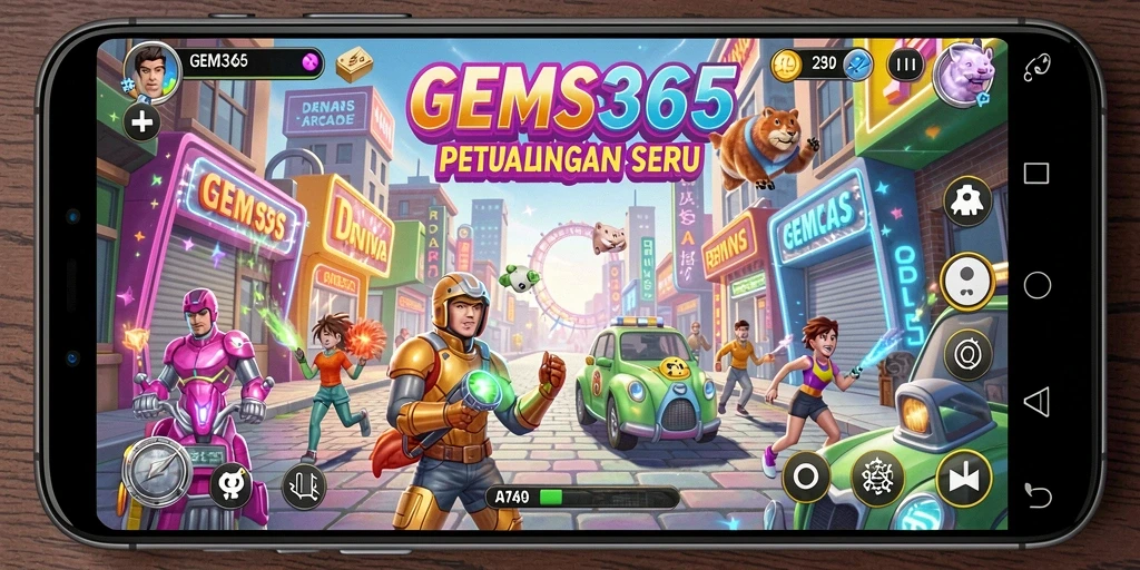Tampilan gameplay menakjubkan dari GEMS365 dengan grafis yang menarik.