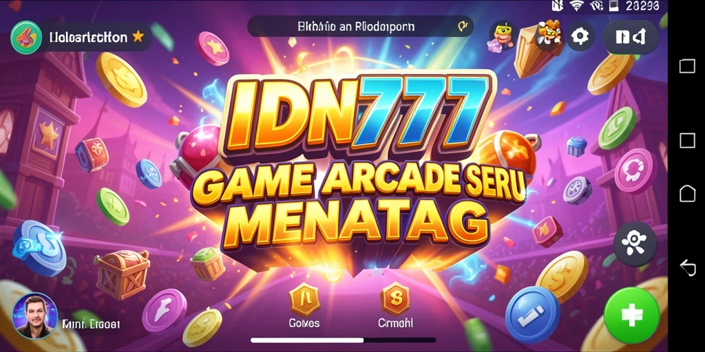 Tampilan gameplay IDN777 yang penuh warna dan menyenangkan.