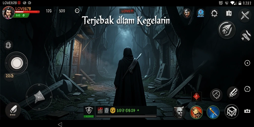 Gameplay horror mencekam dengan suasana gelap yang menakutkan.