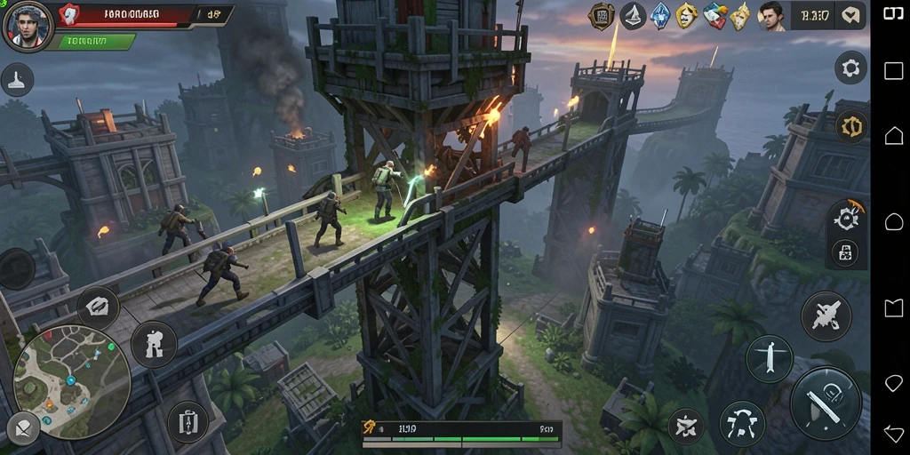 Tampilan gameplay PP7 yang mendebarkan dalam pertempuran Tower Defense.