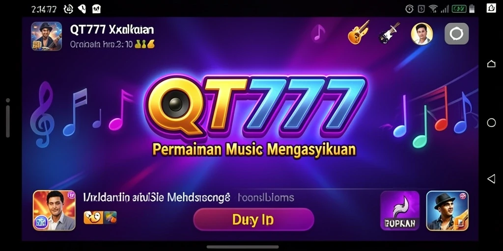 Screenshot gameplay QT777 yang menunjukkan keseruan permainan musik.