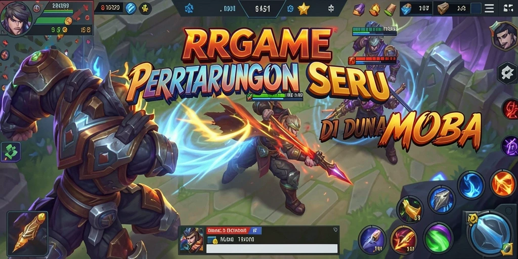 Gameplay seru RPGAME dengan strategi MOBA yang mendalam.