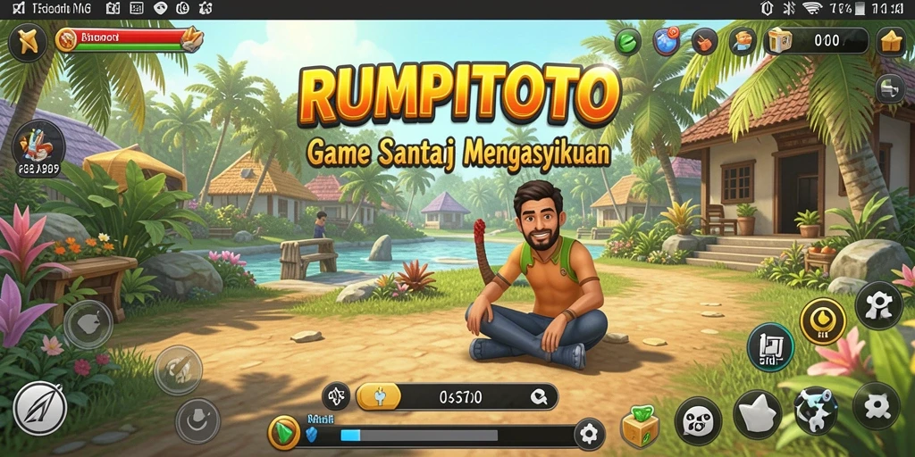 Tampilan gameplay RUMPITOTO yang menenangkan dan mengasyikkan.