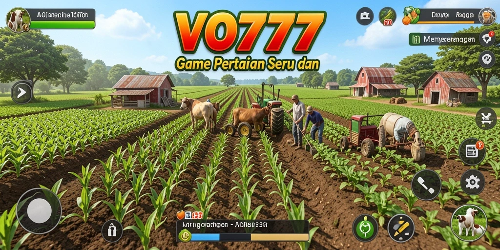 Tampilan seru gameplay VO777 dengan pertanian yang indah.
